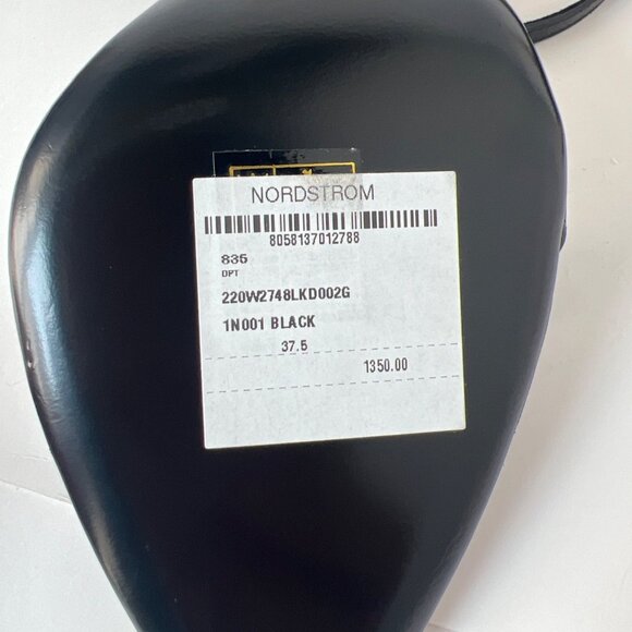 Tom Ford Padlock Naked Pointy Toe Black Leather Sandals Size 37.5 US7.5 - Picture 12 of 15